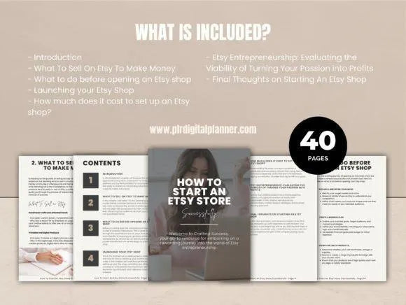How to Start an Etsy Store Successfully 40 Page eBook
