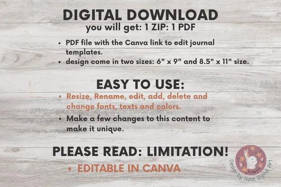 Christian Prayer Journal: Bible Verse Prompts, Editable Canva Template (Digital Download)