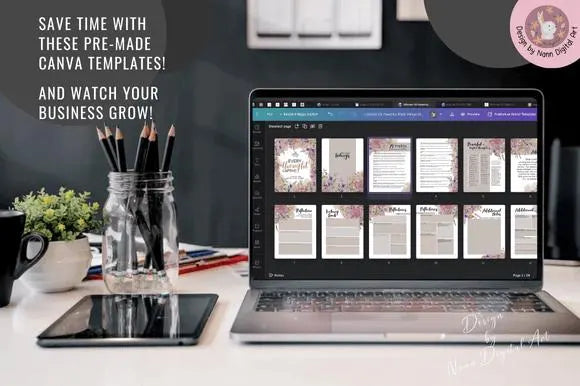 Christian Prayer Journal: Bible Verse Prompts, Editable Canva Template (Digital Download)